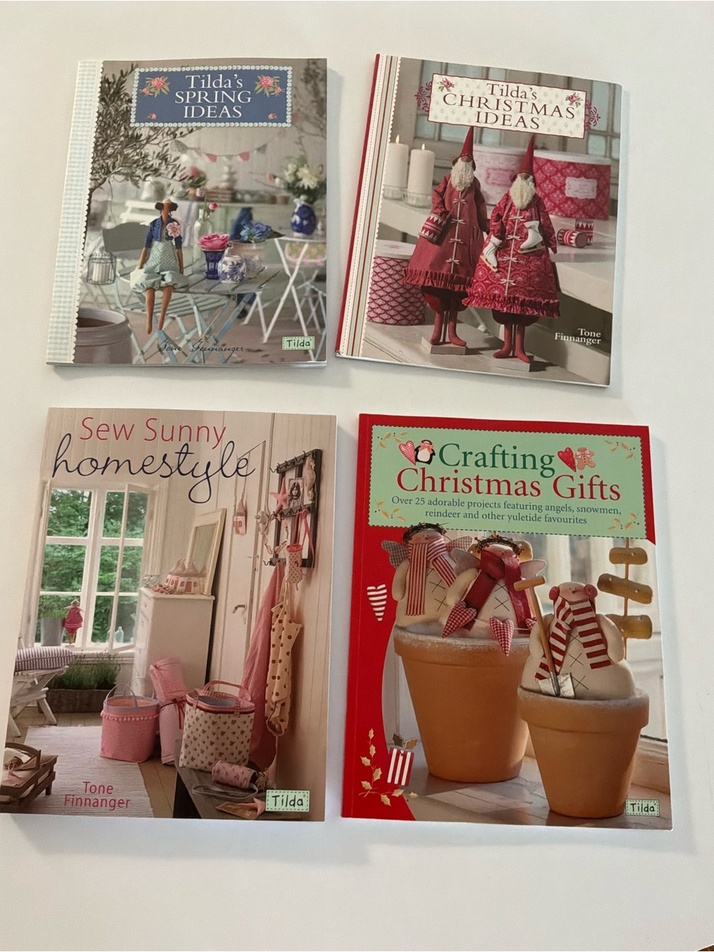 Crafting and Sewing Book Set - Pink and Red Covers.part of the Tilda series